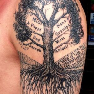 Family Tree Tattoo Ideas for Guys