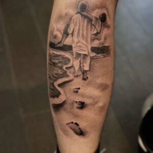 Footprints in the Sand Tattoo Ideas