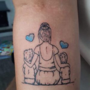 Mother and 2 Sons Tattoo Ideas