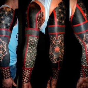 Red Ink Tattoo Ideas For Guys