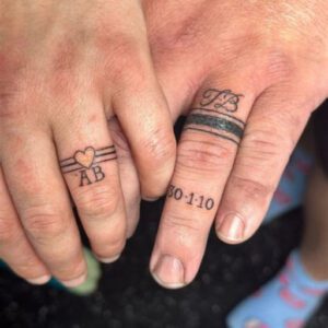 Wedding Band Tattoo Ideas for Him