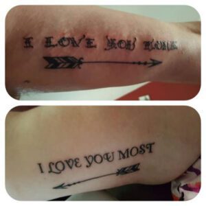 Wife Name Tattoo Ideas for Husband