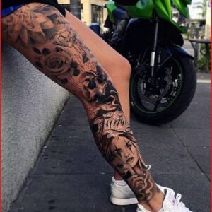 Women’s Leg Sleeve Tattoo Ideas